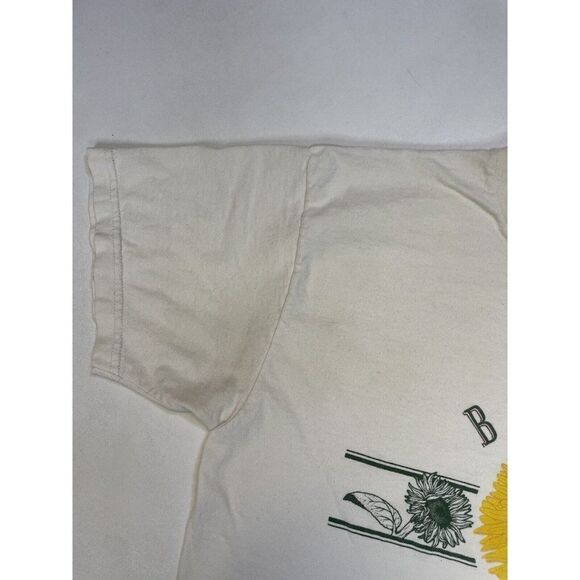 VINTAGE Boston Massachusetts Daisy SunFlower Graphic T-shirt Men Large 90s - Picture 6 of 10